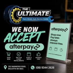 Afterpay accepted at UTB Auto — shop now, pay later, interest-free