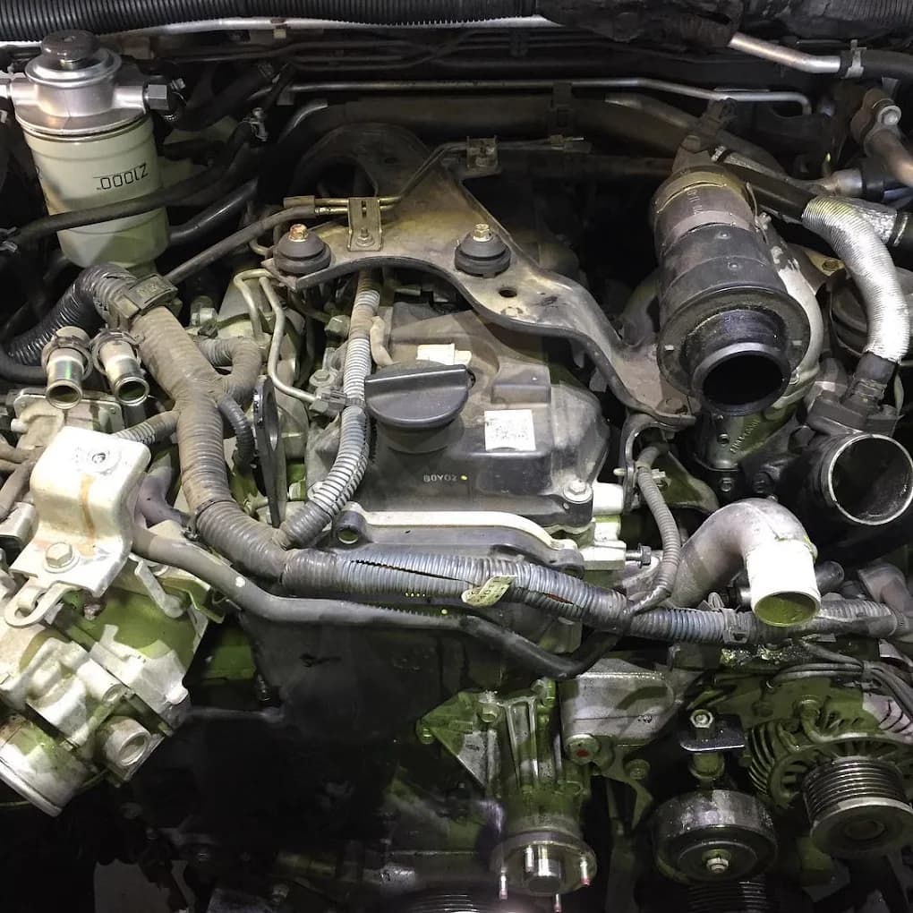 Engine bay opened up for a thorough service